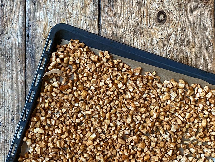 Apfelknusper Topping dörren